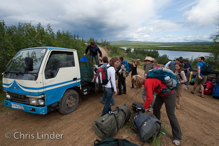 Unloading at the station