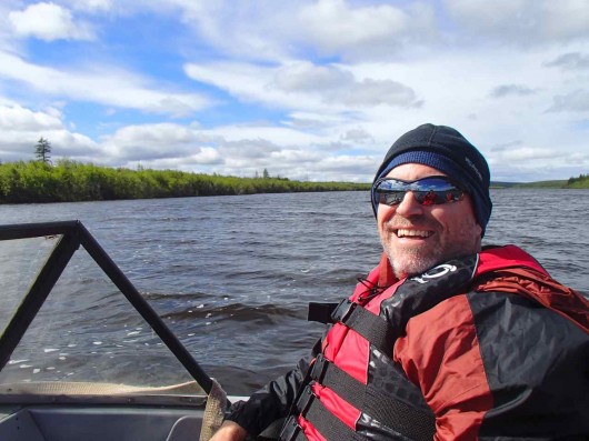 Mark Paricio enjoying the Panteleikha River.