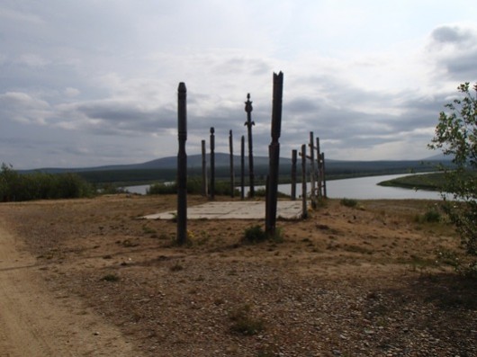 An ancient Yakutskian horse corral not far from the science station.