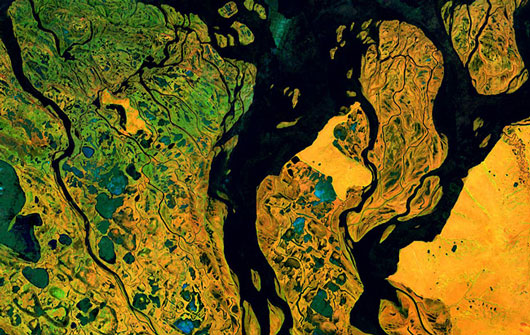 Satellite's-eye view of the Kolyma.