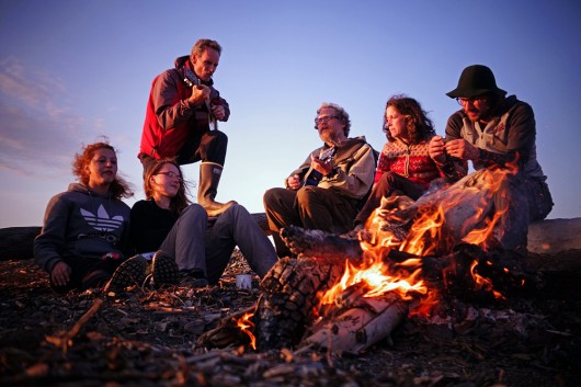 A rare moment of relaxation on the tundra