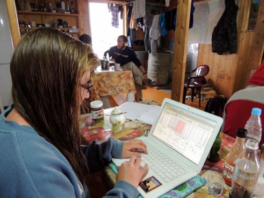 Kenzie works with the data to understand the patterns in the tundra.