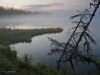 Thermokarst lake, formed by thawing permafrost.