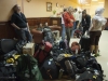 A mountain of baggage in the Yakutsk hotel.