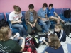 Killing time waiting for the flight to Cherskiy.