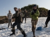 Snowball fight in July.