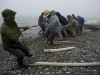 A sudden storm led to an unexpected overnight stay at a fisherman's cabin on the Kolyma River.